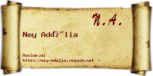 Ney Adélia névjegykártya